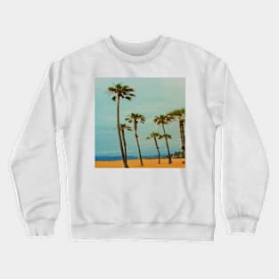 Palm Trees swaying in the sand on the beach Crewneck Sweatshirt